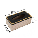 Premium Quality Pearl Border Design MDF Rectangular Tissue Box Napkin Holder 25*13*8 cm