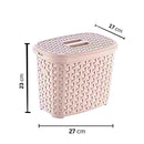 Rattan Multipurpose Plastic Laundry Hamper Detergent Basket 6 Litre 27*17*23 cm