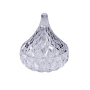 Crystal Glass Tear Drop Shape Sugar Bowl Candy Jar with Lid D - 8cm H - 10cm