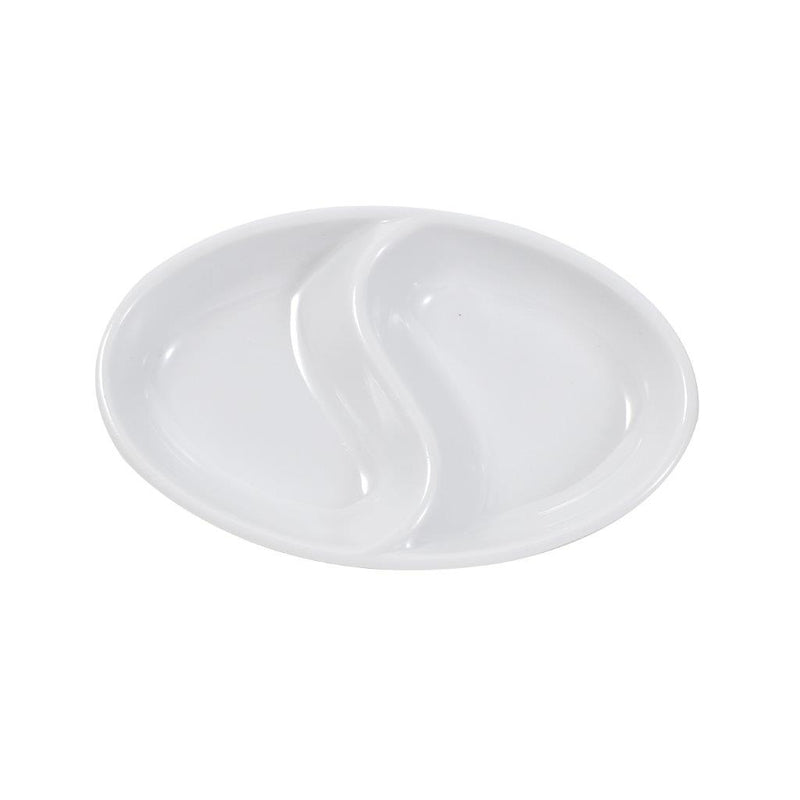 Melamine Mini Divided Dish Plate Dipping Bowl Sauce Dish 11cm*7cm*2cm