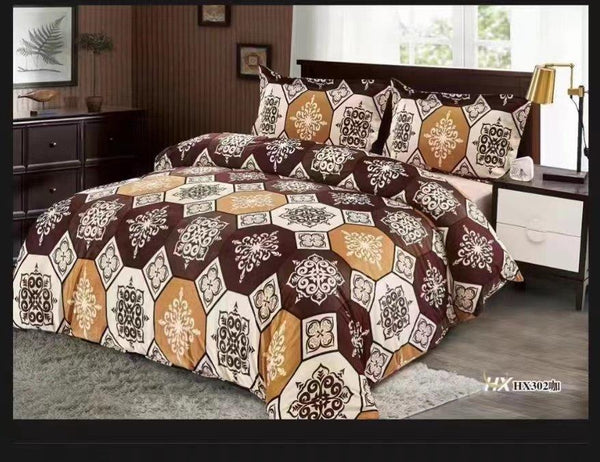 Abstract Print Comforter Bedspread Bedding Set Bed Cover with Pillowcase Set of 3 pcs Bed Cover 230*230 cm Pillowcase 50*70*2 cm