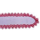 Floral Lace Table Runner Royal Red 200*40 cm
