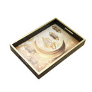 Ramadan Deco Serving Tray of 2 Pcs 31*39/24*33 cm