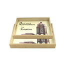 Ramadan Deco Serving Tray of 2 Pcs 31*39/24*33 cm