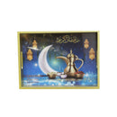 Ramadan Deco Food Tray Rectangle Eid Serving Tray Set of 2 Pcs 31*39/24*33 cm