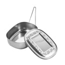 Stainless Steel Lunch Box Rectangular Lunchbox Tiffin Box 17 cm