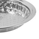 Abstract Pattern Stainless Steel Round Serving Tray 50 cm