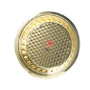 Abstract Pattern Stainless Steel Round Serving Tray 35 cm