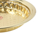 Abstract Pattern Stainless Steel Round Serving Tray 35 cm
