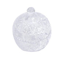 Crystal Glass Round Sugar Bowl Candy Jar Set with Tray 17*26/12*11 cm