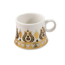 Ceramic Coffee Cup and Saucer Set of 6 Pcs 80 ml 11 cm