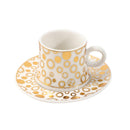 Ceramic Coffee Cup and Saucer Set of 6 Pcs 80 ml 11 cm