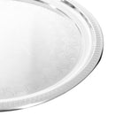 Stainless Steel Round Flat Silver Serving Tray 36 cm