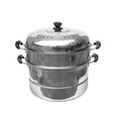 Stainless Steel Steamer 2 tier 28  cm