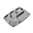 Multicompartment Stainless Steel Lunch Tray Thali 35X26.5 cm