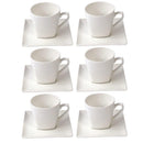 Ceramic Coffee Cup and Saucer Set of 6 Pcs 85CC/10.5*10 cm