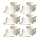 Ceramic Coffee Cup and Saucer Set of 6 Pcs 85CC/14 cm