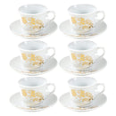 Ceramic Coffee Cup and Saucer Set of 6 Pcs 85CC/11 cm