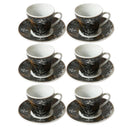 Ceramic Coffee Cup and Saucer Set of 6 Pcs 85CC/11 cm