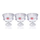 Glass Ice Cream and Dessert Bowl Set of 3 Pcs 10.5*10 cm