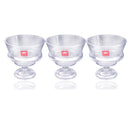Glass Ice Cream and Dessert Bowl Set of 3 Pcs 10.5*10 cm