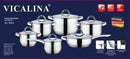 Stainless Steel Cookware Set of 12 Pcs  cm