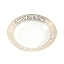 White Ceramic Tableware Ceramic Deep Pasta Noodle Soup Plate 9''