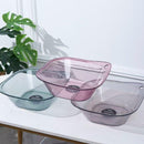 Coloured Plain Pattern Rectangular Plastic Fruit Bowl 273*273*95 cm