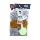 Wire Ball Dishwasher Brush Sponge Scourer Set