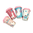 Ceramic Coffee Mug Decal Mug with Silicone Lid 400 ml