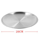 Silver Stainless Round Tray 26 cm
