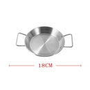 Stainless Steel Flat Karahi 18  cm