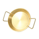 Gold Plated Stainless Steel Flat Karahi 24  cm