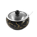 Stainless Steel Sugar Pot with Lid and Spoon 10 cm