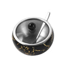 Stainless Steel Sugar Pot with Lid and Spoon 10 cm