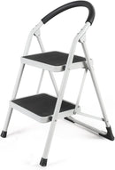 Kitchen Ladder Folding 2 Step Stool with Wide Anti-Slip Pedal