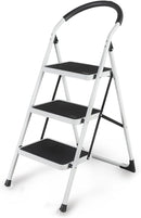 Kitchen Ladder Folding 3 Step Stool with Wide Anti-Slip Pedal
