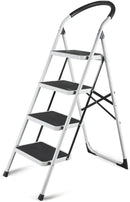 Kitchen Ladder Folding 4 Step Stool with Wide Anti-Slip Pedal