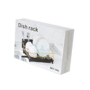 White and Silver Metal Dish Rack Cutlery Holder 34.5*38.5*14.5 cm