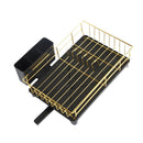 Black and Gold Metal Dish Rack Cutlery Holder 34.5*38.5*14.5 cm