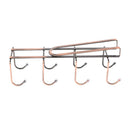 Copper Plated Metal Wall Mount Mug and Cup Holder 9*28.5*10.5 cm