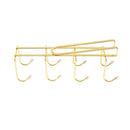 Gold Metal Wall Mount Mug and Cup Holder 9*28.5*10.5 cm