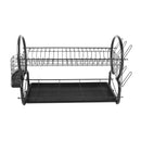 Black Metal Dish Rack Cutlery Holder 56*26*41 cm
