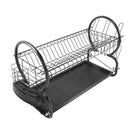 Black Metal Dish Rack Cutlery Holder 56*26*41 cm