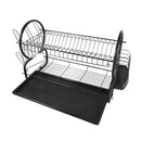 Black Metal Dish Rack Cutlery Holder 56*26*41 cm
