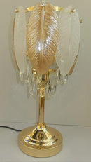 Home Decor Bedside Desktop Table Lamp Metal Base Leaf Shade 45*19 cm