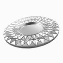 Decorative Silver Abstract Wall Mirror 60 cm