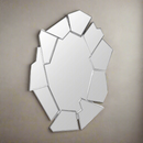 Decorative Silver Abstract Wall Mirror 57*74 cm