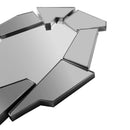 Decorative Abstract Design Mosaic Shape Black Frame Wall Mirror 60*88 cm