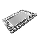 Decorative Silver Abstract Wall Mirror 57*74 cm